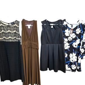 Women's Large 12 14 Dresses Wholesale Resell Bulk Lot of 4  Large